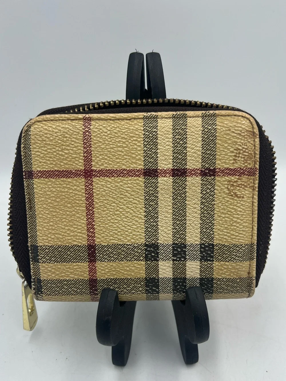 Burberry Nova Check zip-around coin purse/card wallet